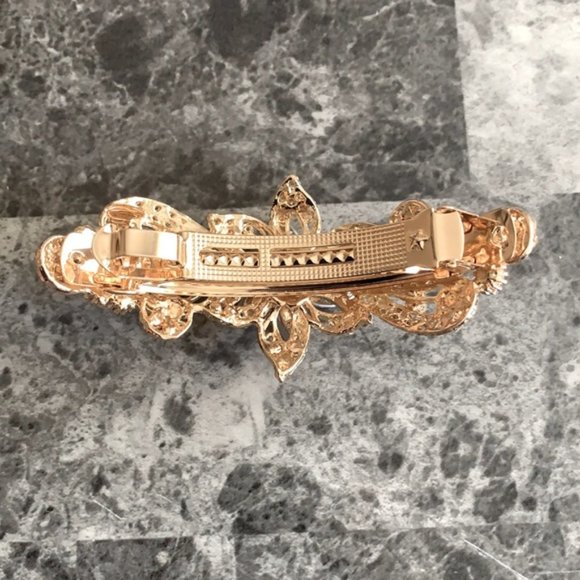 (2 for $10) NWOT Rhinestone / Gold Hair Clip - Picture 5 of 5